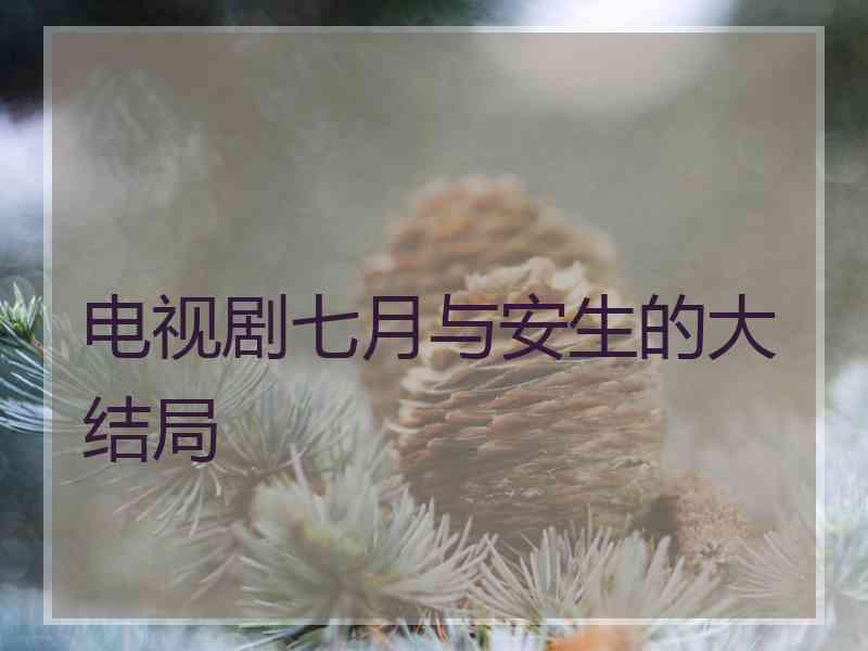 电视剧七月与安生的大结局