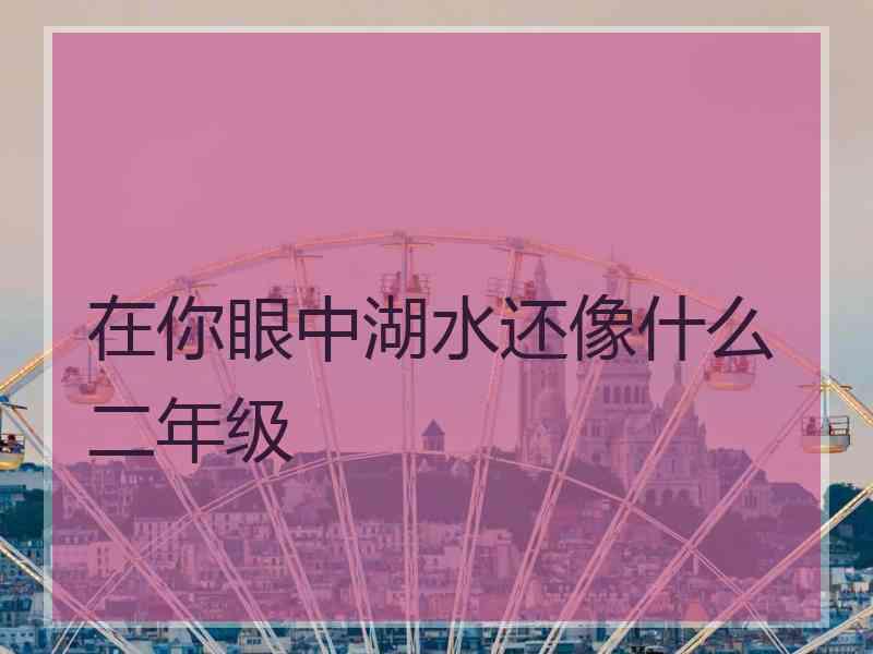 在你眼中湖水还像什么二年级