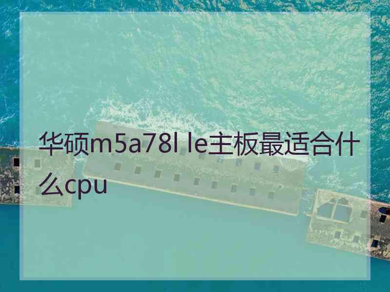 华硕m5a78l le主板最适合什么cpu