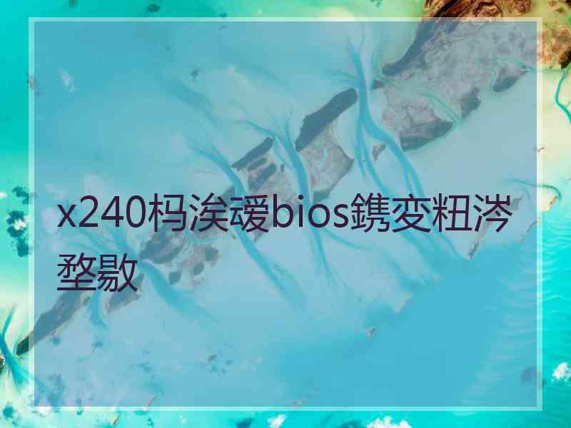 x240杩涘叆bios鎸変粈涔堥敭