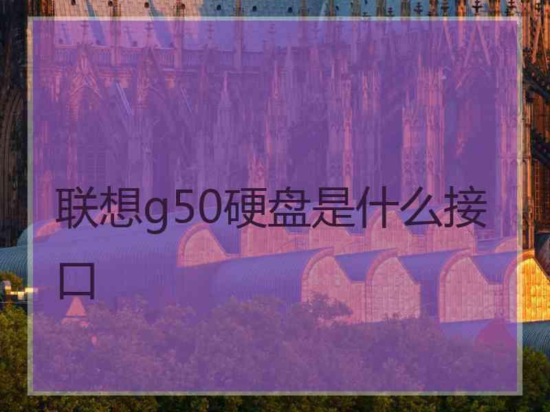 联想g50硬盘是什么接口