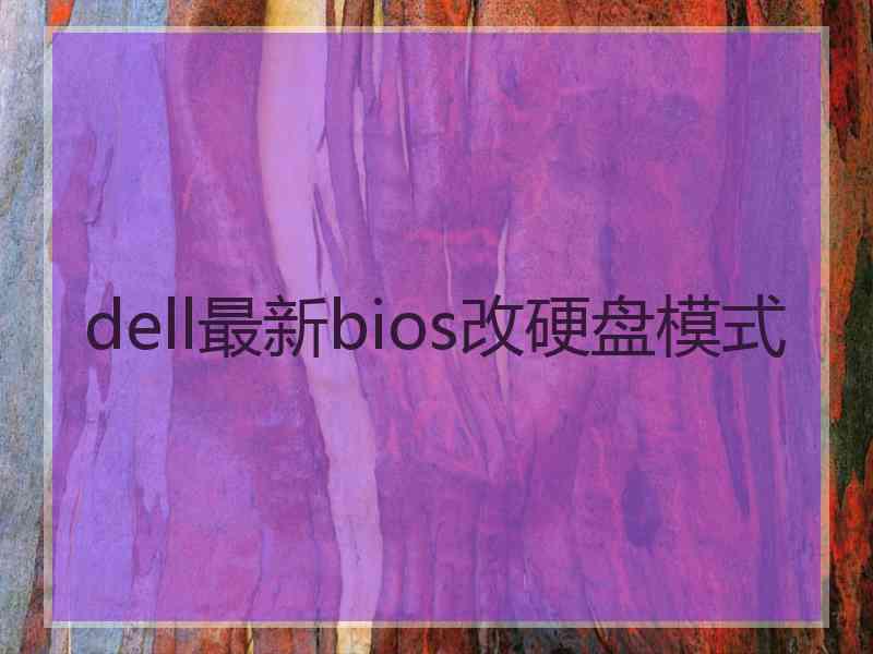 dell最新bios改硬盘模式