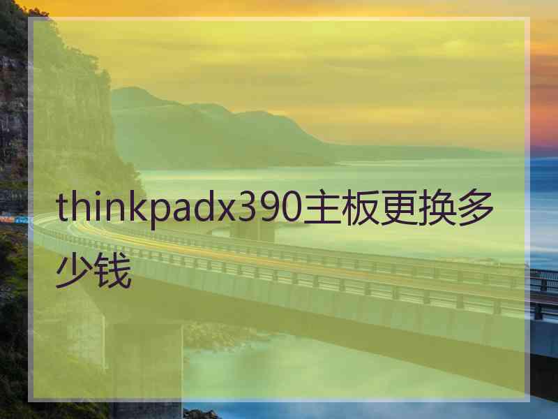 thinkpadx390主板更换多少钱