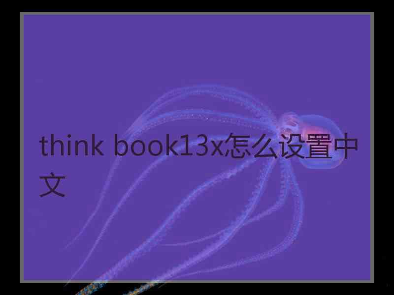 think book13x怎么设置中文