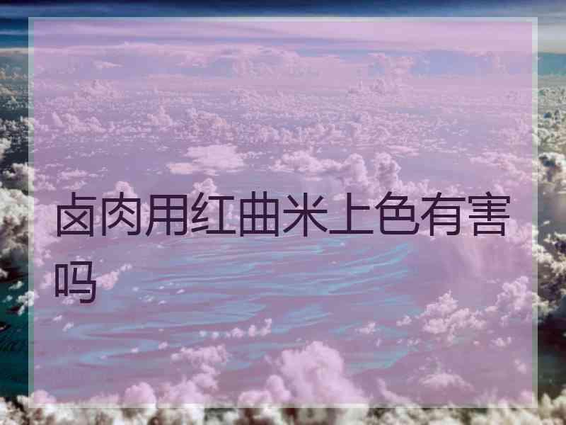 卤肉用红曲米上色有害吗