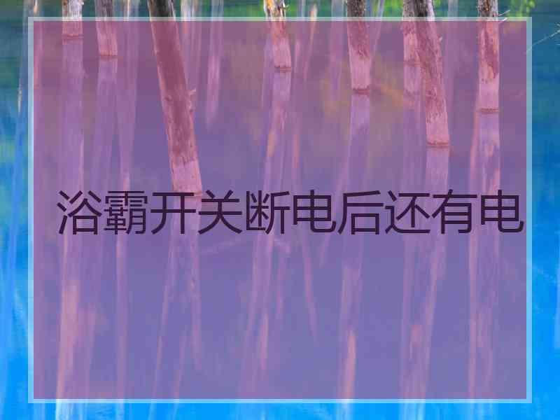 浴霸开关断电后还有电