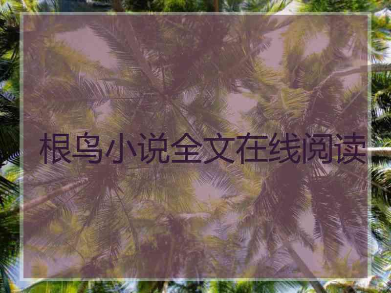 根鸟小说全文在线阅读