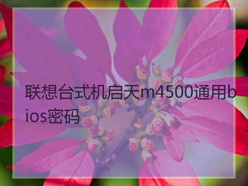 联想台式机启天m4500通用bios密码