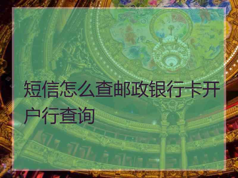 短信怎么查邮政银行卡开户行查询