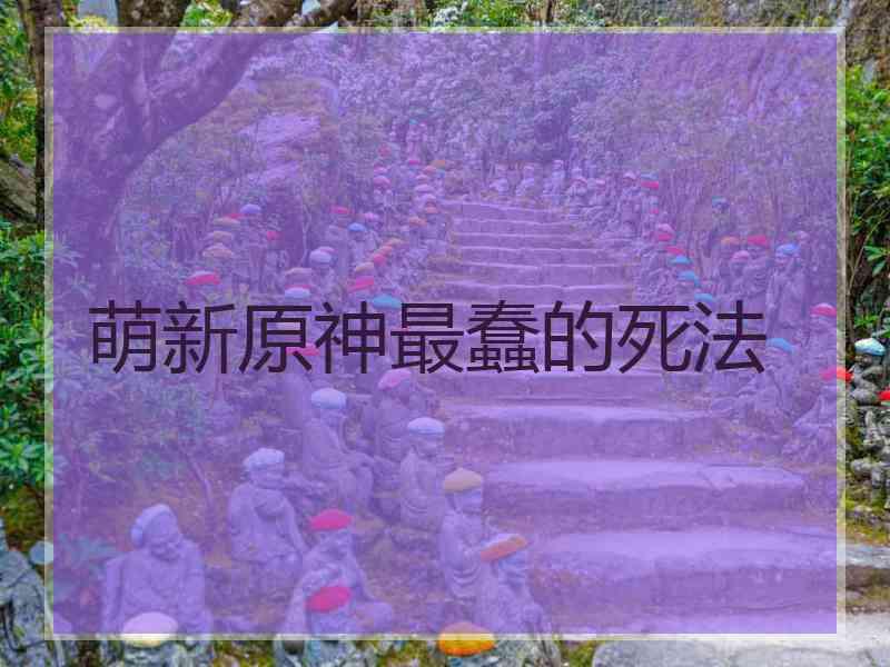 萌新原神最蠢的死法